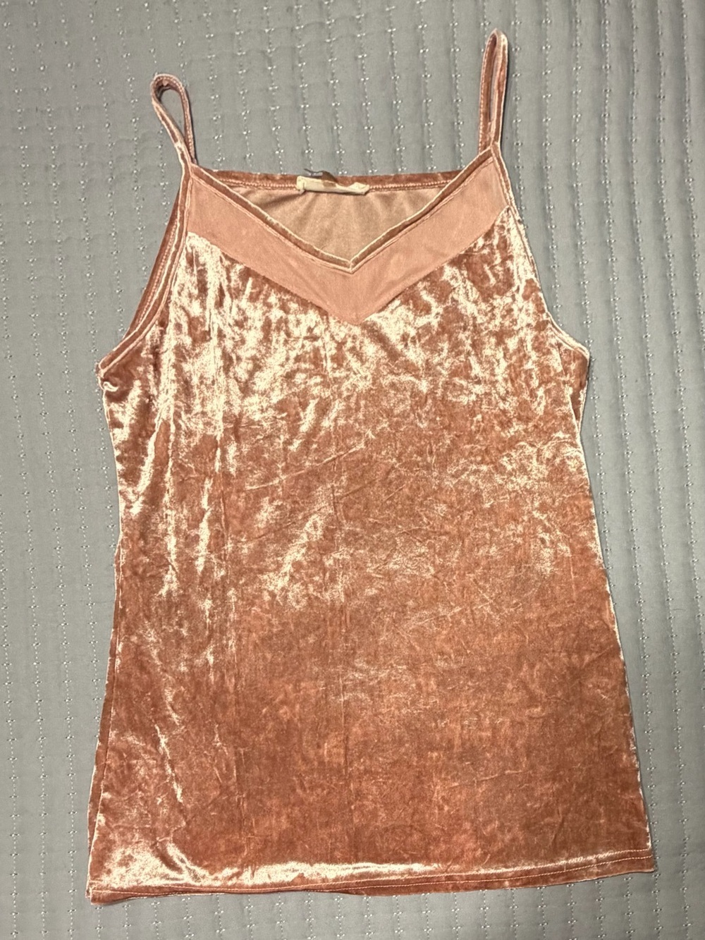Velvet Camisole Tank Top in Rose